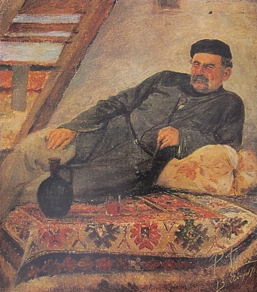 Romanoz Gvelesiani A Kakhetian man with a jar